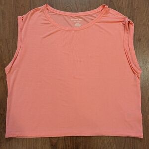 American Eagle Soft & Sexy Coral Rolled Sleeve Tee Medium